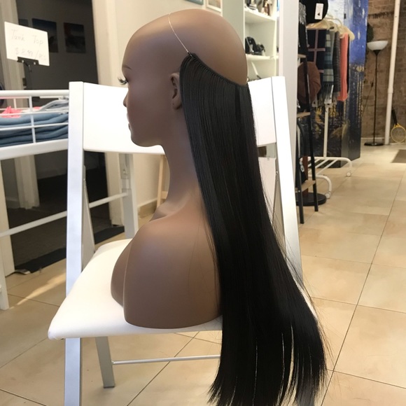 Fish line band halo hair extension - Picture 3 of 5